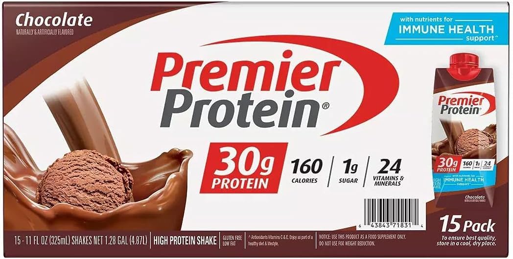 Premier Protein 30g High Protein Shake, Bananas & Cream, 12 Pack