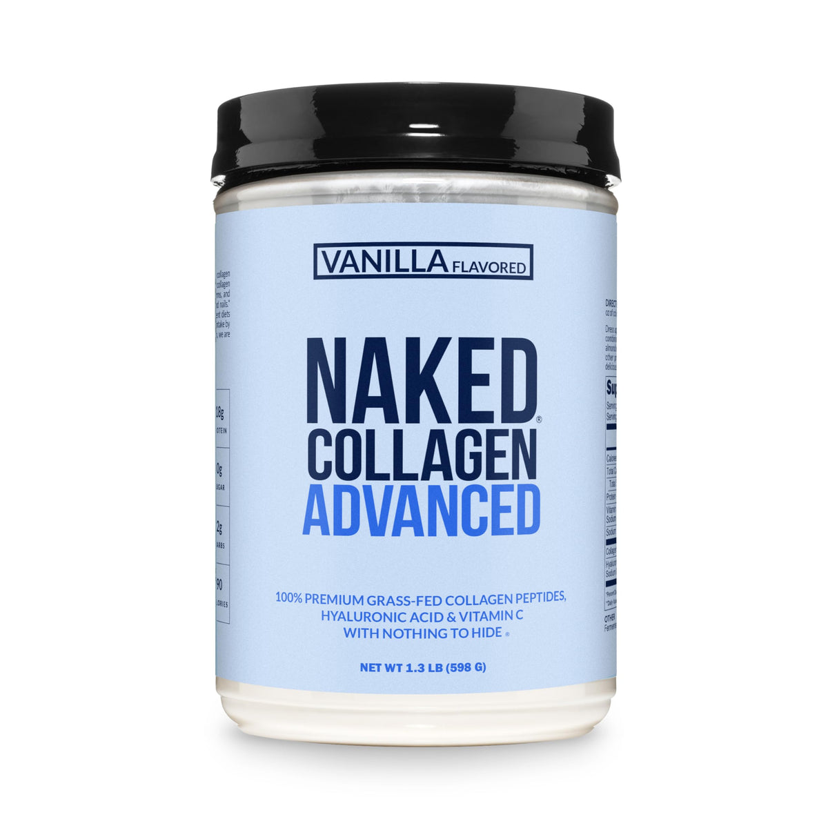 NAKED Collagen Peptides Protein Powder, 60 Servings, Pasture-Raised, Unflavored Grass-Fed Hydrolyzed Collagen Supplement, NSF Certified, Paleo Friendly, Non-GMO, Keto, Gluten Free, 20oz