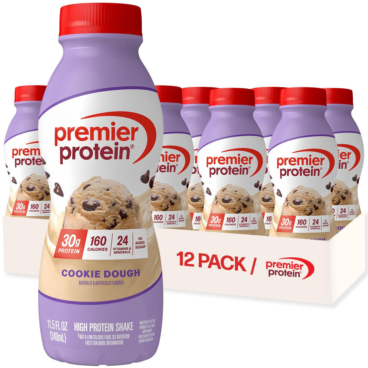 Premier Protein 30g High Protein Shake, Bananas & Cream, 12 Pack