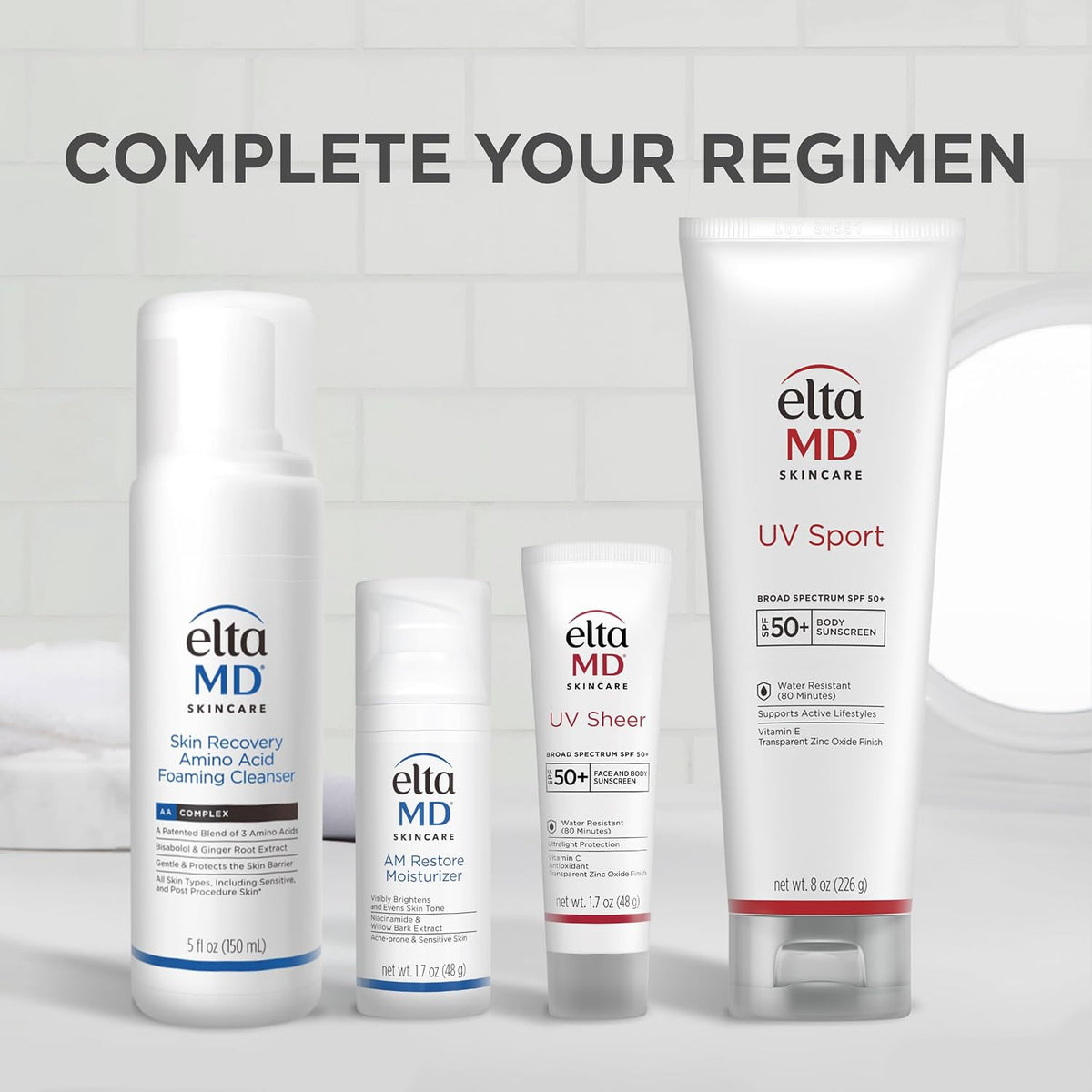 EltaMD UV Sport Sunscreen, Water and Sweat Resistant 80 Min, SPF 50