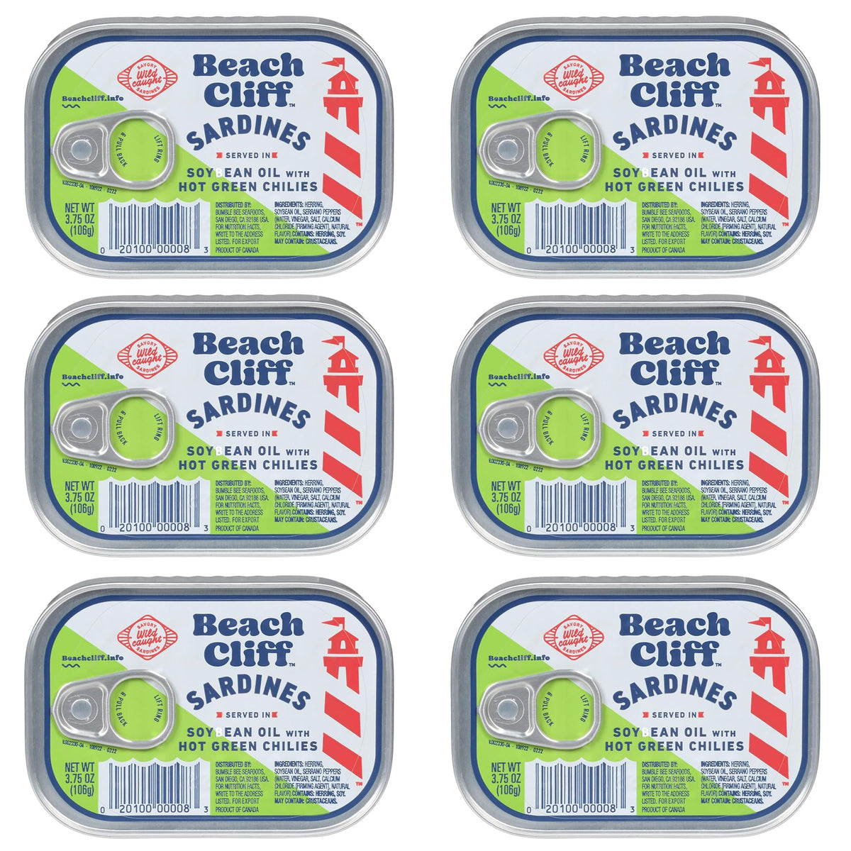 Beach Cliff Wild Caught Sardines in Water, 3.75 oz (12-Pack)