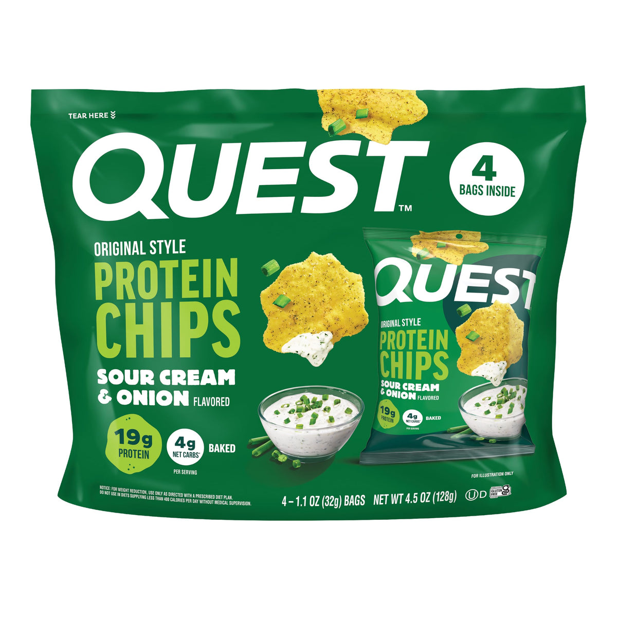 Quest Nutrition Protein Chips Variety Pack, BBQ, Cheddar & Sour Cream, Sour Cream & Onion, High Protein, Low Carb, 1.1 oz (Pack of 12)