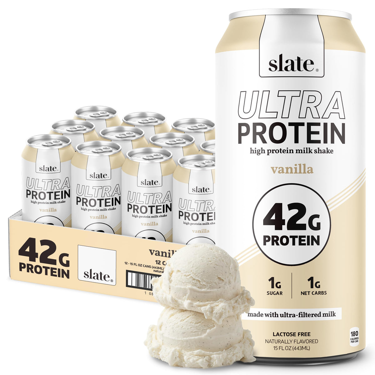 Slate Milk Chocolate Ultra 42g High Protein Milk Shake (12 Cans)