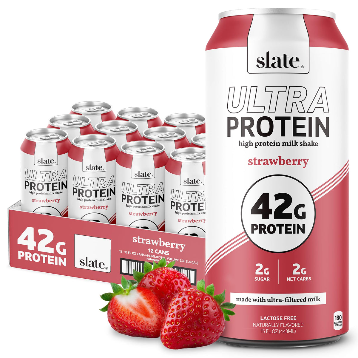 Slate Milk Chocolate Ultra 42g High Protein Milk Shake (12 Cans)