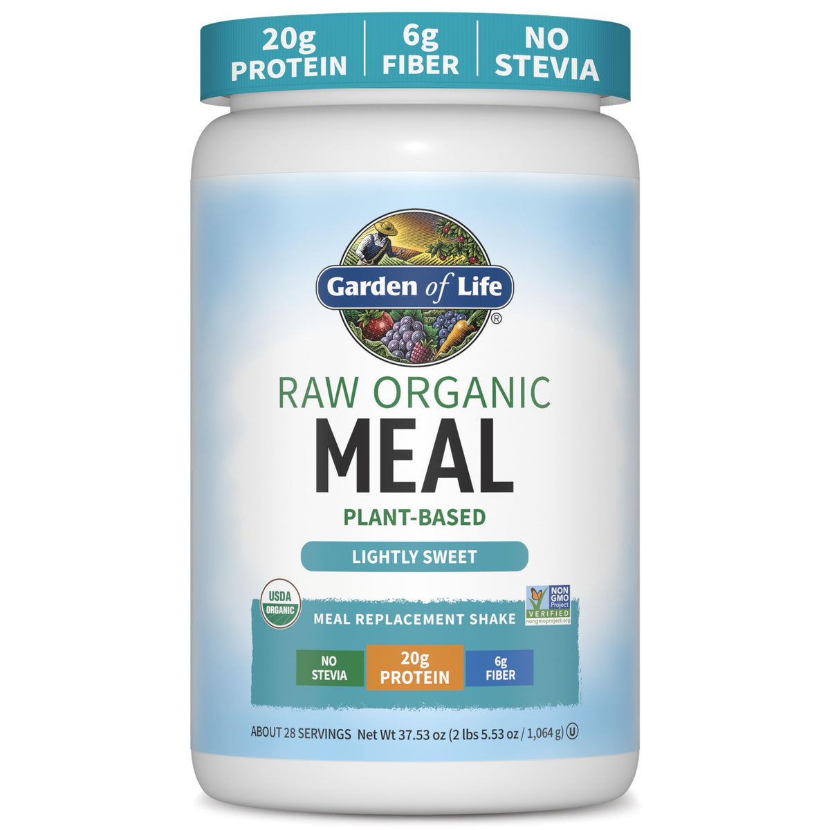 Garden of Life Raw Organic Meal Protein Powder, Vanilla, 28 Servings