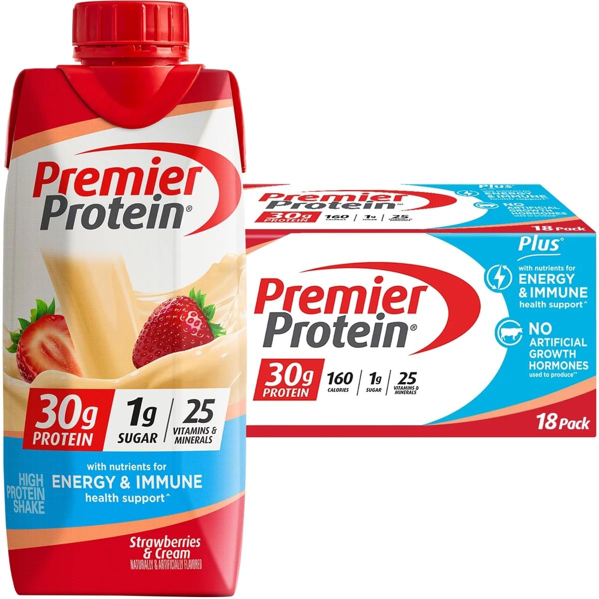 Premier Protein 30g High Protein Shake, Bananas & Cream, 12 Pack