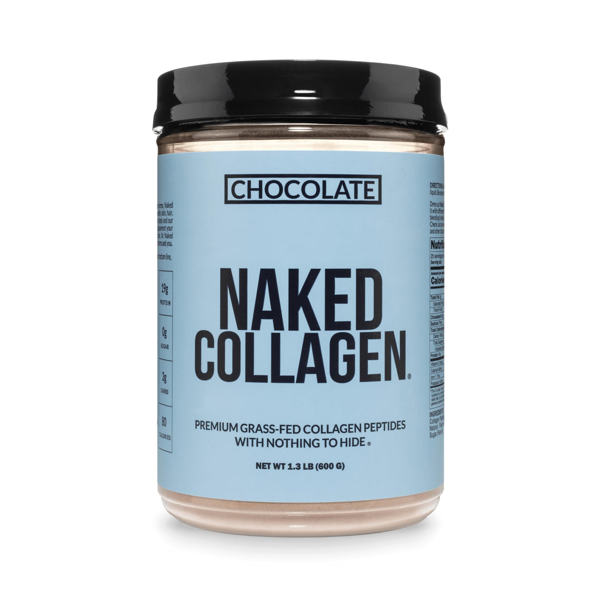 NAKED Collagen Peptides Protein Powder, 60 Servings, Pasture-Raised, Unflavored Grass-Fed Hydrolyzed Collagen Supplement, NSF Certified, Paleo Friendly, Non-GMO, Keto, Gluten Free, 20oz