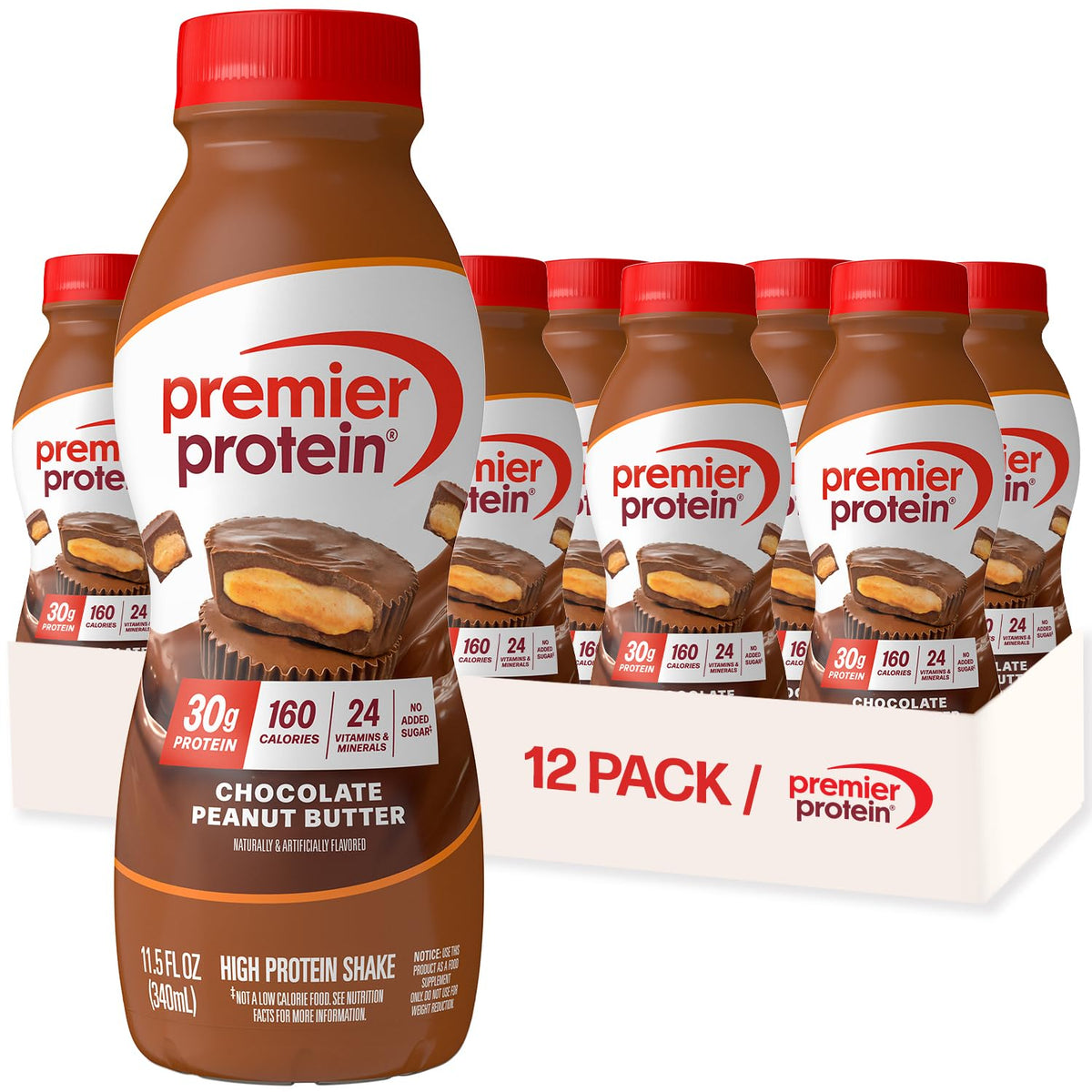 Premier Protein 30g High Protein Shake, Bananas & Cream, 12 Pack