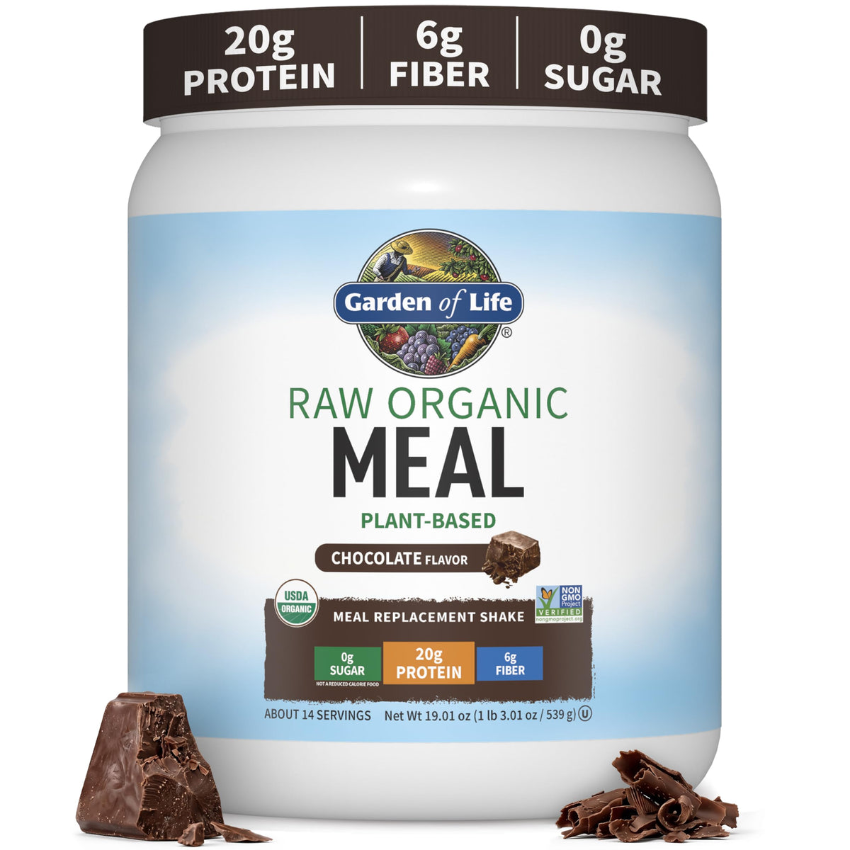 Garden of Life Raw Organic Meal Protein Powder, Vanilla, 28 Servings