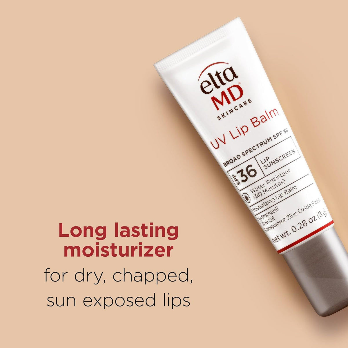 EltaMD UV Lip Balm Sunscreen, Transparent Zinc Oxide, SPF 30