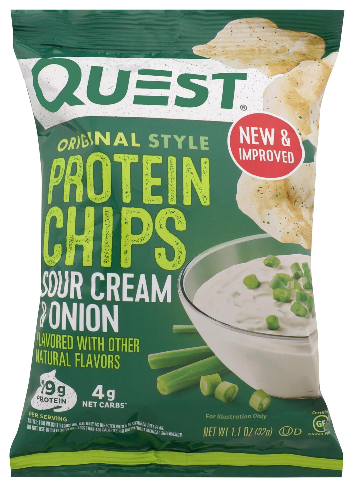 Quest Nutrition Protein Chips Variety Pack, BBQ, Cheddar & Sour Cream, Sour Cream & Onion, High Protein, Low Carb, 1.1 oz (Pack of 12)