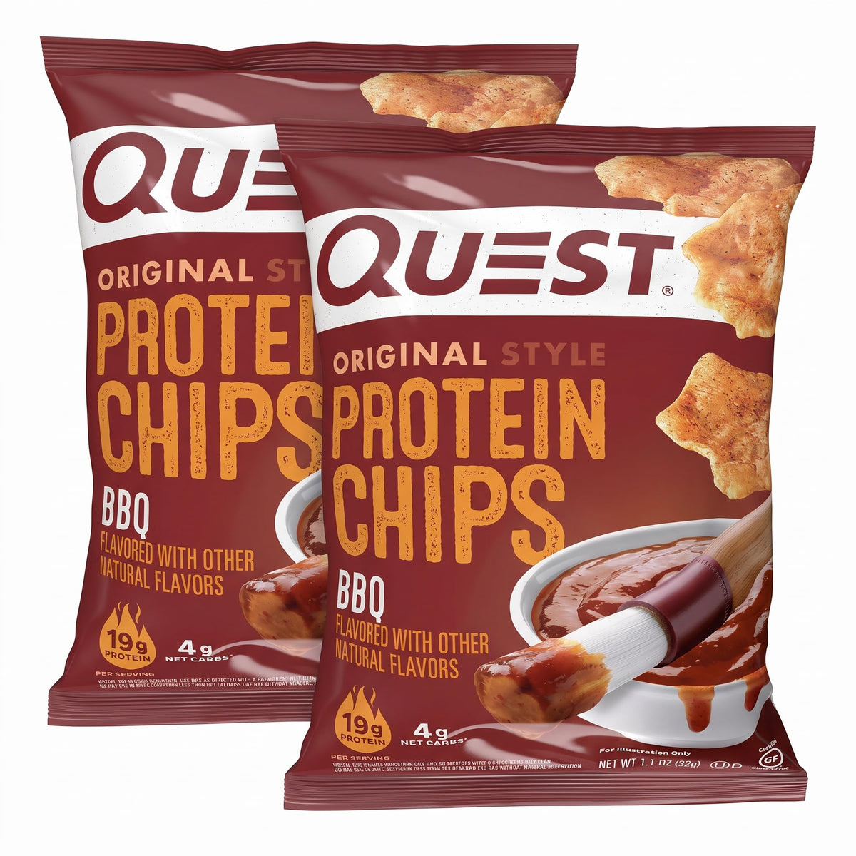 Quest Nutrition Protein Chips Variety Pack, BBQ, Cheddar & Sour Cream, Sour Cream & Onion, High Protein, Low Carb, 1.1 oz (Pack of 12)