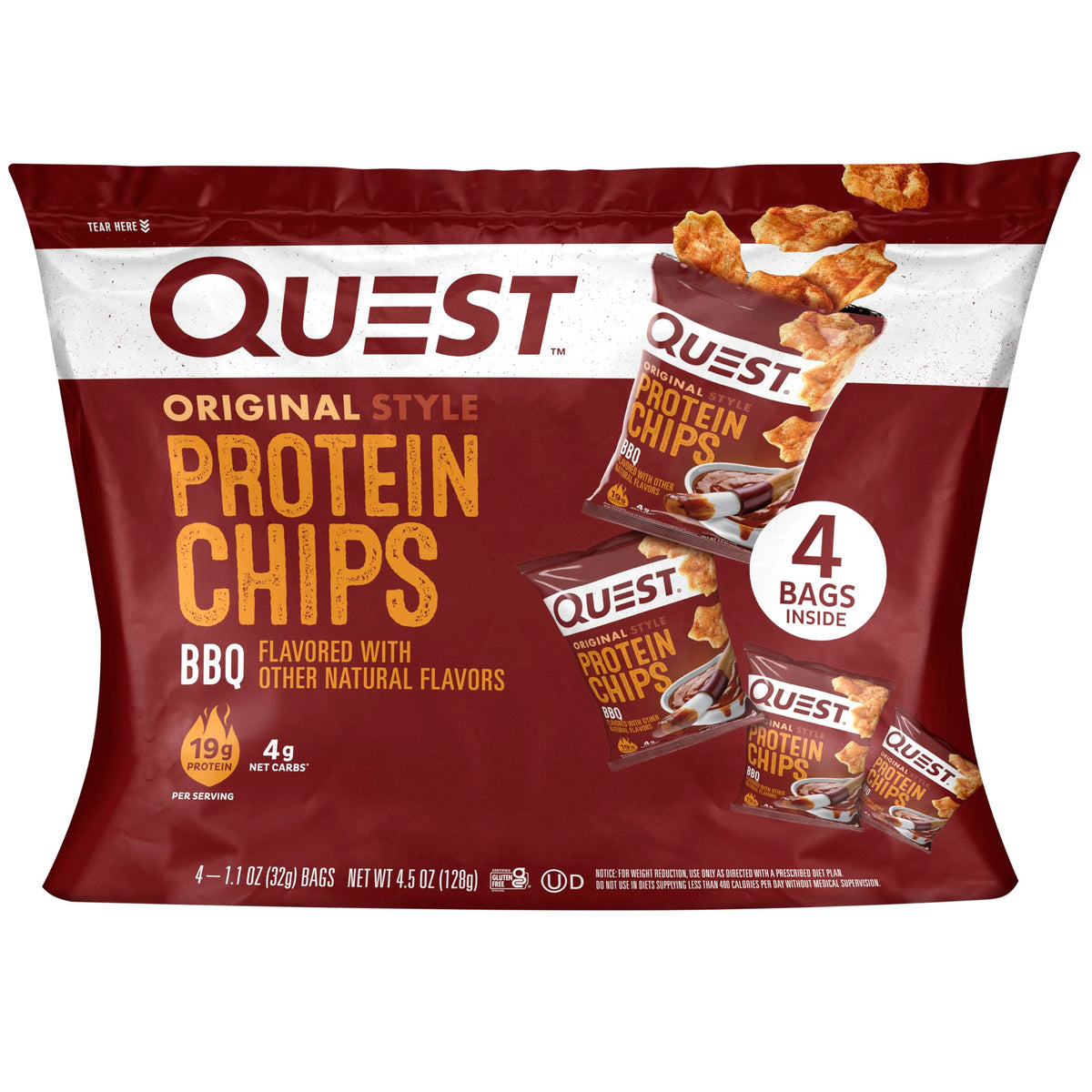 Quest Nutrition Protein Chips Variety Pack, BBQ, Cheddar & Sour Cream, Sour Cream & Onion, High Protein, Low Carb, 1.1 oz (Pack of 12)