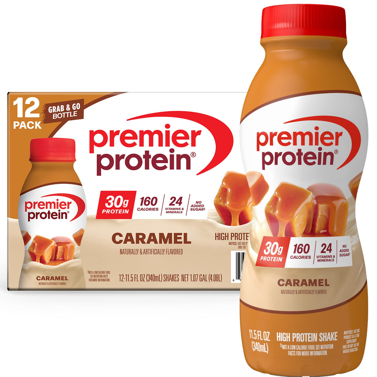Premier Protein 30g High Protein Shake, Bananas & Cream, 12 Pack