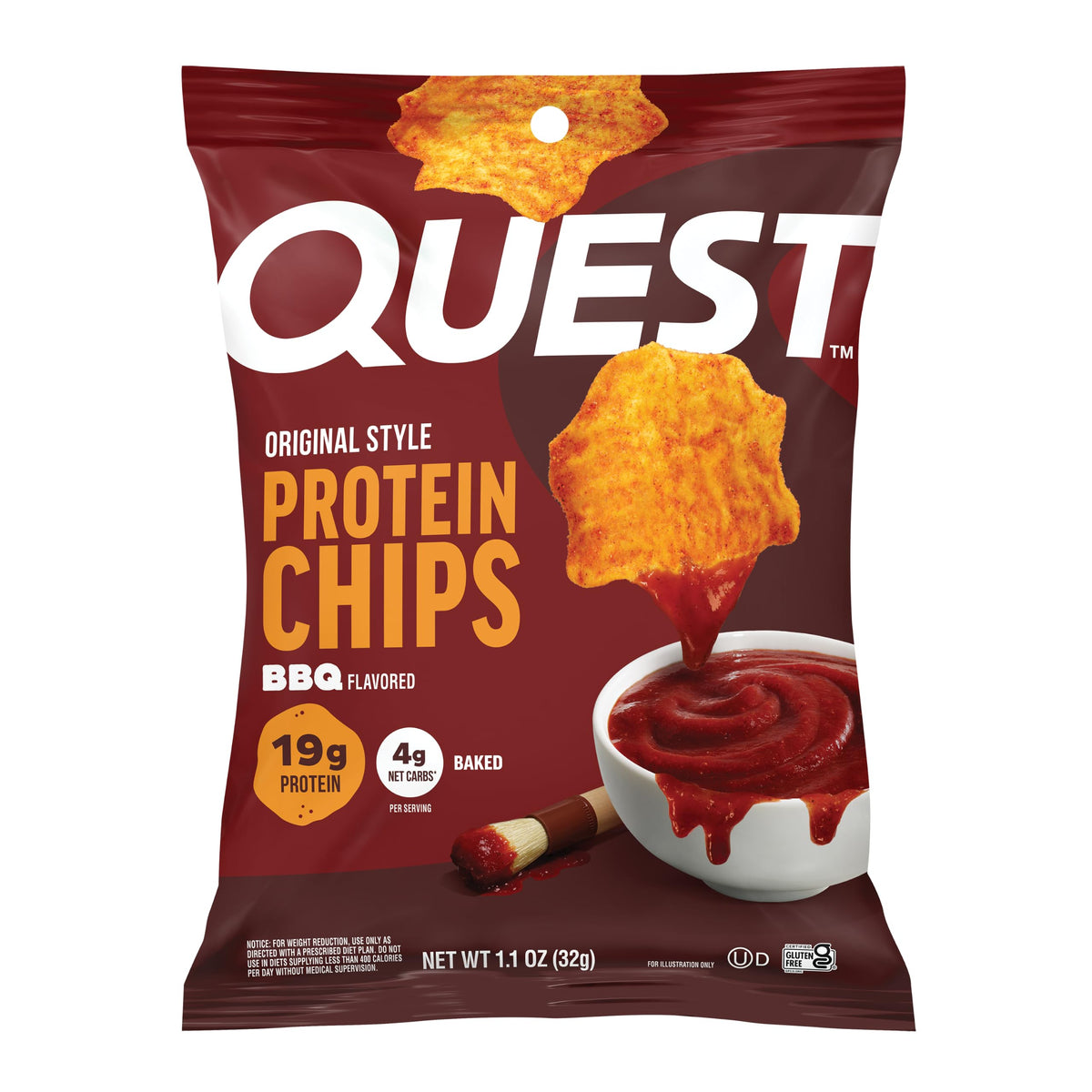 Quest Nutrition Protein Chips Variety Pack, BBQ, Cheddar & Sour Cream, Sour Cream & Onion, High Protein, Low Carb, 1.1 oz (Pack of 12)