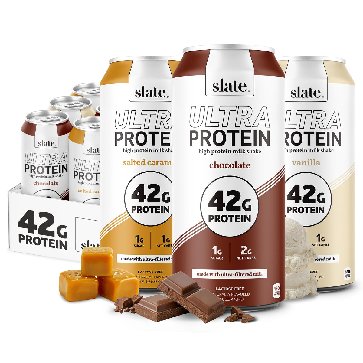 Slate Milk Chocolate Ultra 42g High Protein Milk Shake (12 Cans)