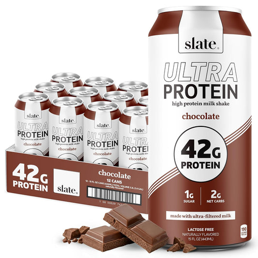 Slate Milk Chocolate Ultra 42g High Protein Milk Shake (12 Cans)