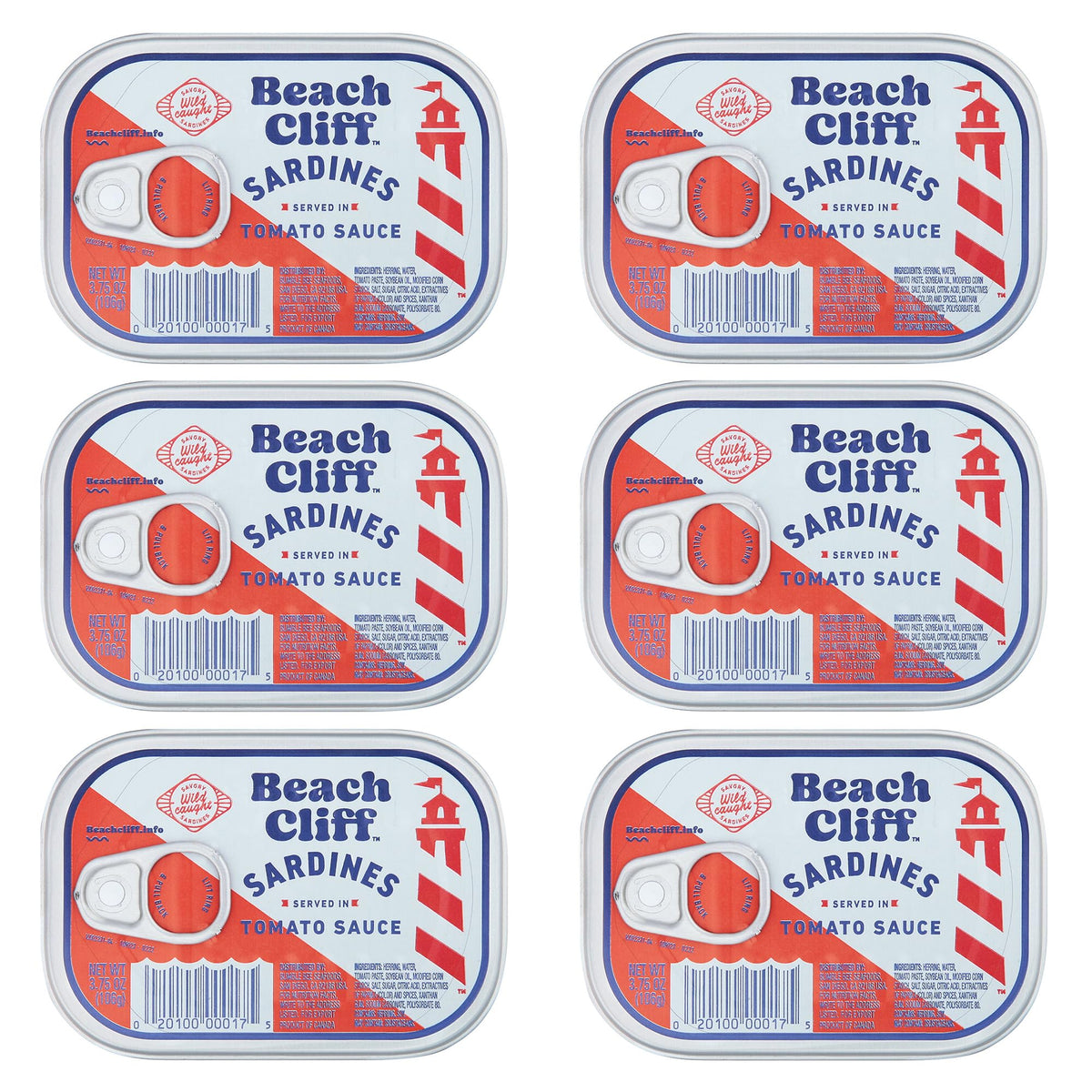 Beach Cliff Wild Caught Sardines in Water, 3.75 oz (12-Pack)
